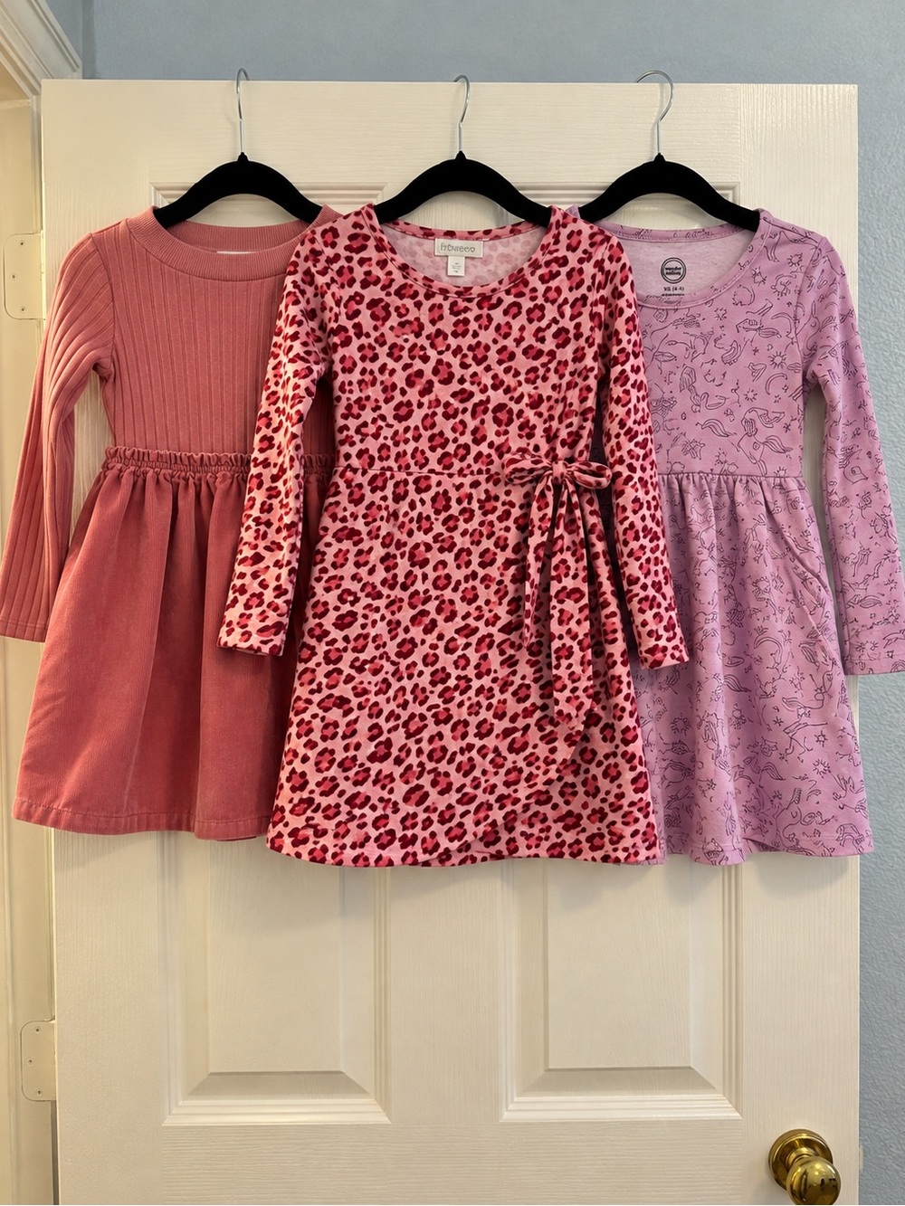 Assorted toddler girl winter dress 4T/4A Pink & Purple Dress Set